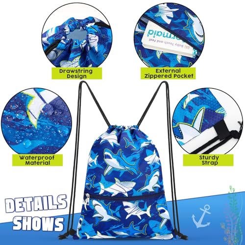 WAWSAM Shark Drawstring Bag for Kids - Image 2