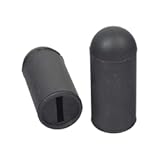 AlveyTech Black Rubber Tips for 5/8" Flat Wheelchair Brake Handles (Set of 2) - Replacement Pair of Cover Grips for 5/8" Wide Lever Ends on Wheel Lock Handles, Used on Invacare Style Wheelchairs