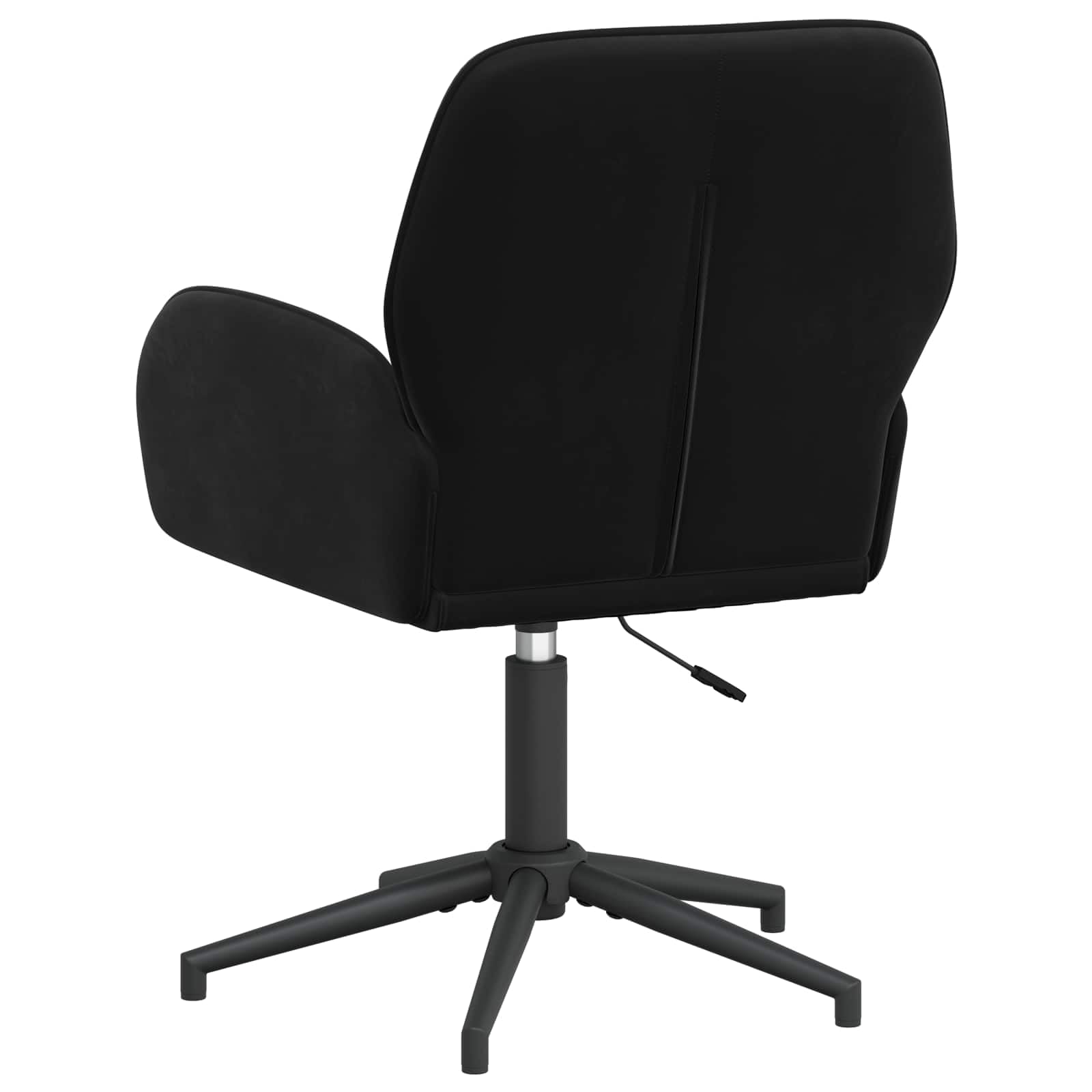 Krzesło biurowe obrotowe 4 szt. 54 x 55 x 90 cm Czarne aksamitne