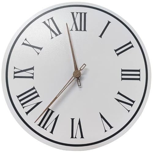 1St Owned Round Wall Clock 10 Inch Silent Non-Ticking Kitchen Clocks Wall Decorative Battery Operated - Vintage Roman Numeral Wooden Clock For Bedrooms Office Home Farmhouse #TOP2