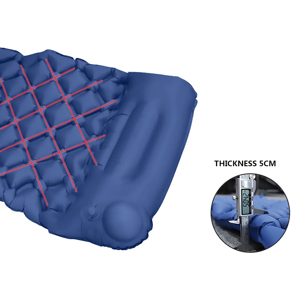 Colchoneta Camping Esterilla Inflable ​Impermeable Colchón Hinchable Plegable Ultraligero para Acampar con La Almohada, Adecuado para Acampar y Viajar