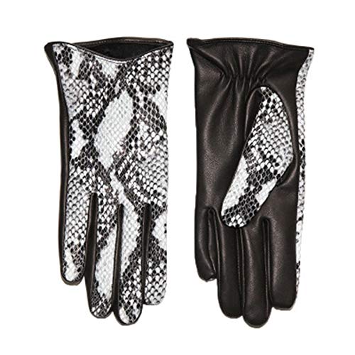Handschuhe Echte Leder-Handschuhe weiche Warmer Touch Screen Handschuhe Thick einen.Kreislauf.durchmachentreibende Fäustlinge (Color : Snake Texture, Gloves Size : M)