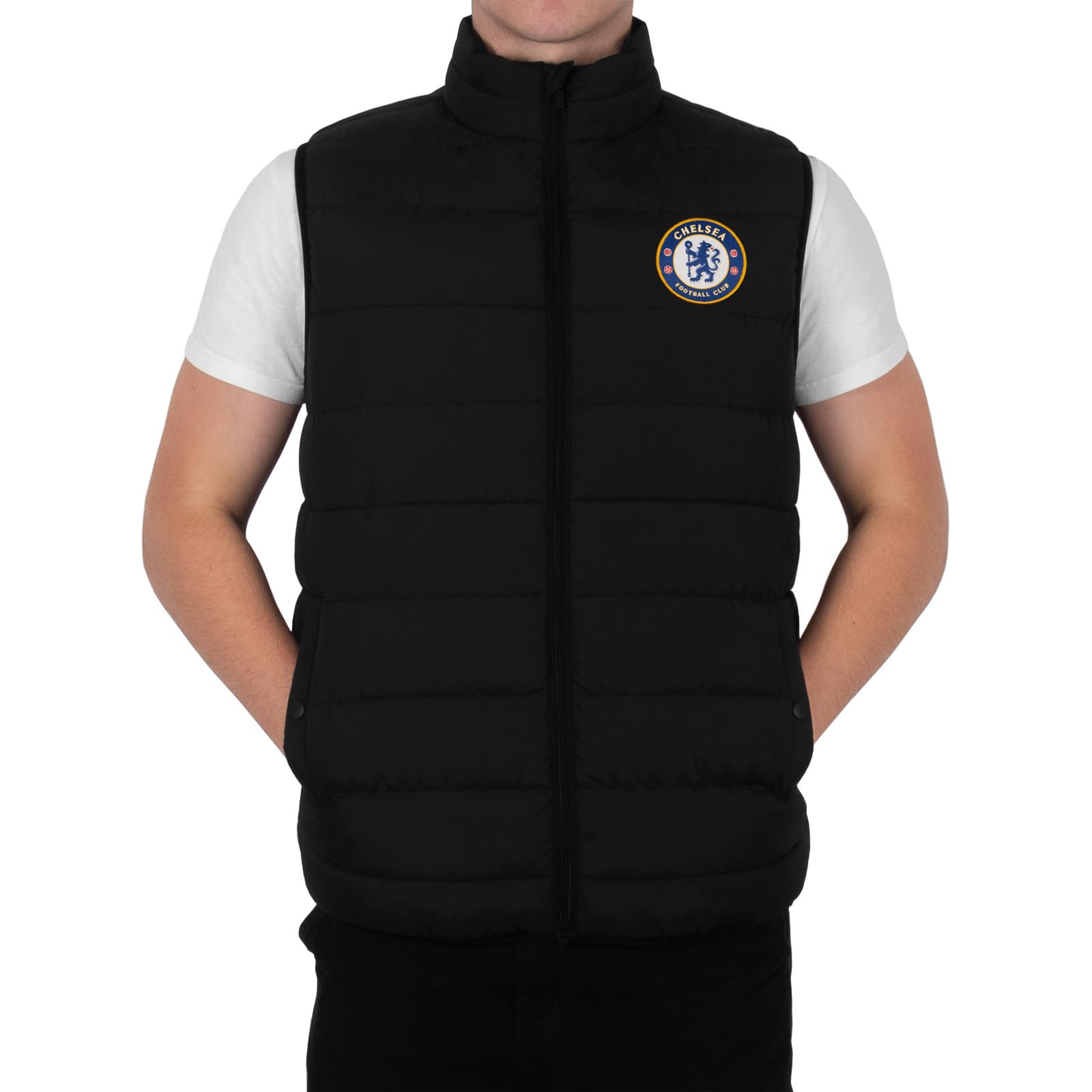 Chelsea Men's Black Official Gift Padded Body Warmer Gilet 3XL