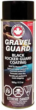 Dominion Sure Seal Gravel Guard Spray - Fast Drying, Flexible Coating for Stone Chip Protection & Sound Deadening, Corrosion-Resistant & Paintable, Similar to Flex Seal & Fluid Film - Black