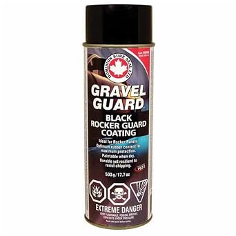 Dominion Sure Seal Gravel Guard Spray - Fast Drying, Flexible Coating for Stone Chip Protection & Sound Deadening, Corrosion-Resistant & Paintable, Similar to Flex Seal & Fluid Film - Black