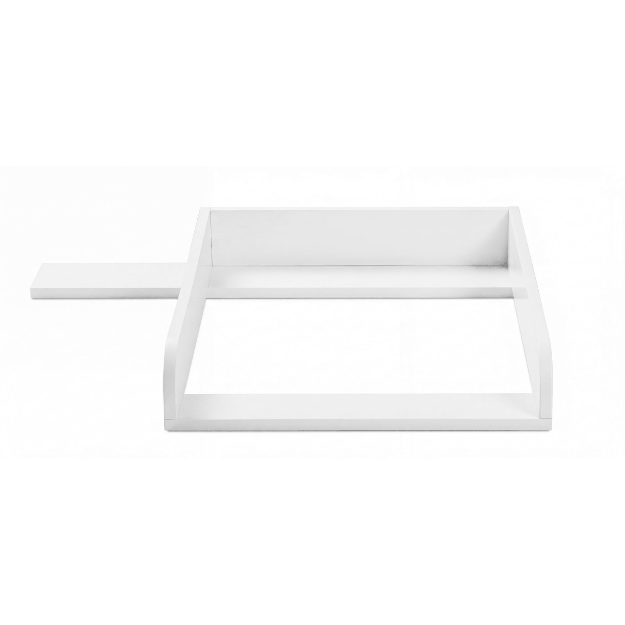 KraftKids Wickelaufsatz passend für HEMNES 108 cm Kommode – Wickelfläche 50x70 cm – Weiß (Links)