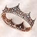 TOBAAT King Crowns for Men - Baroque Vintage Rhinestone Crystal Crown, Men's Full Kings Crown for Theater Prom Party, Costume Accessories for Wedding Halloween