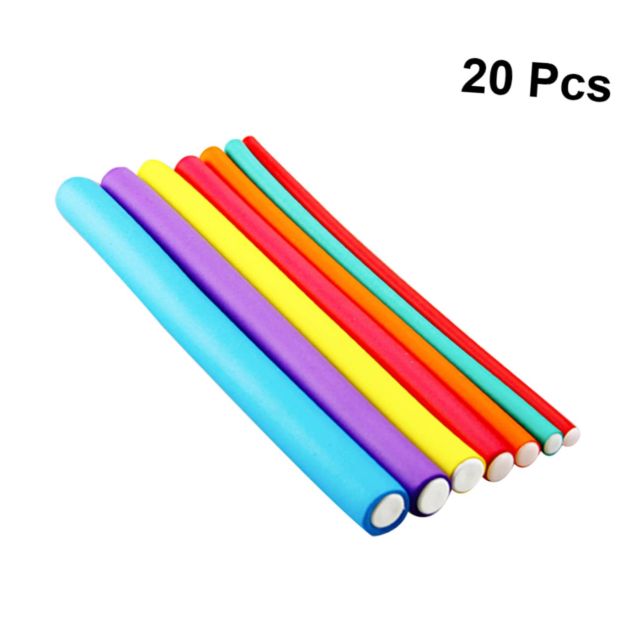 Healeved 40pezzi Flex Rods Per Arricciare Strumenti Multifunzionali Senza Calore Per e Ricci No Colori Random Perfetti Per Acconciature Fai Te