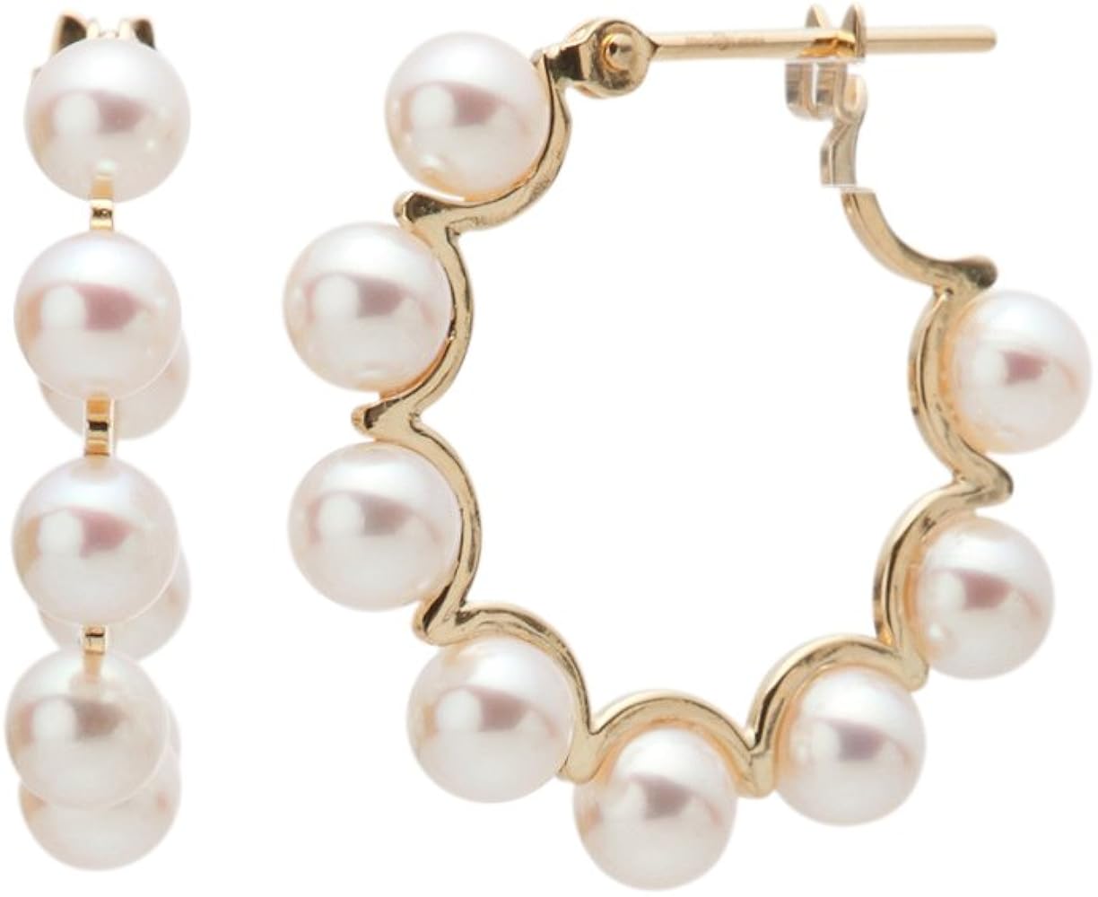 Amazon | Blooming パール ピアス K18 レディース [ギフトラッピング