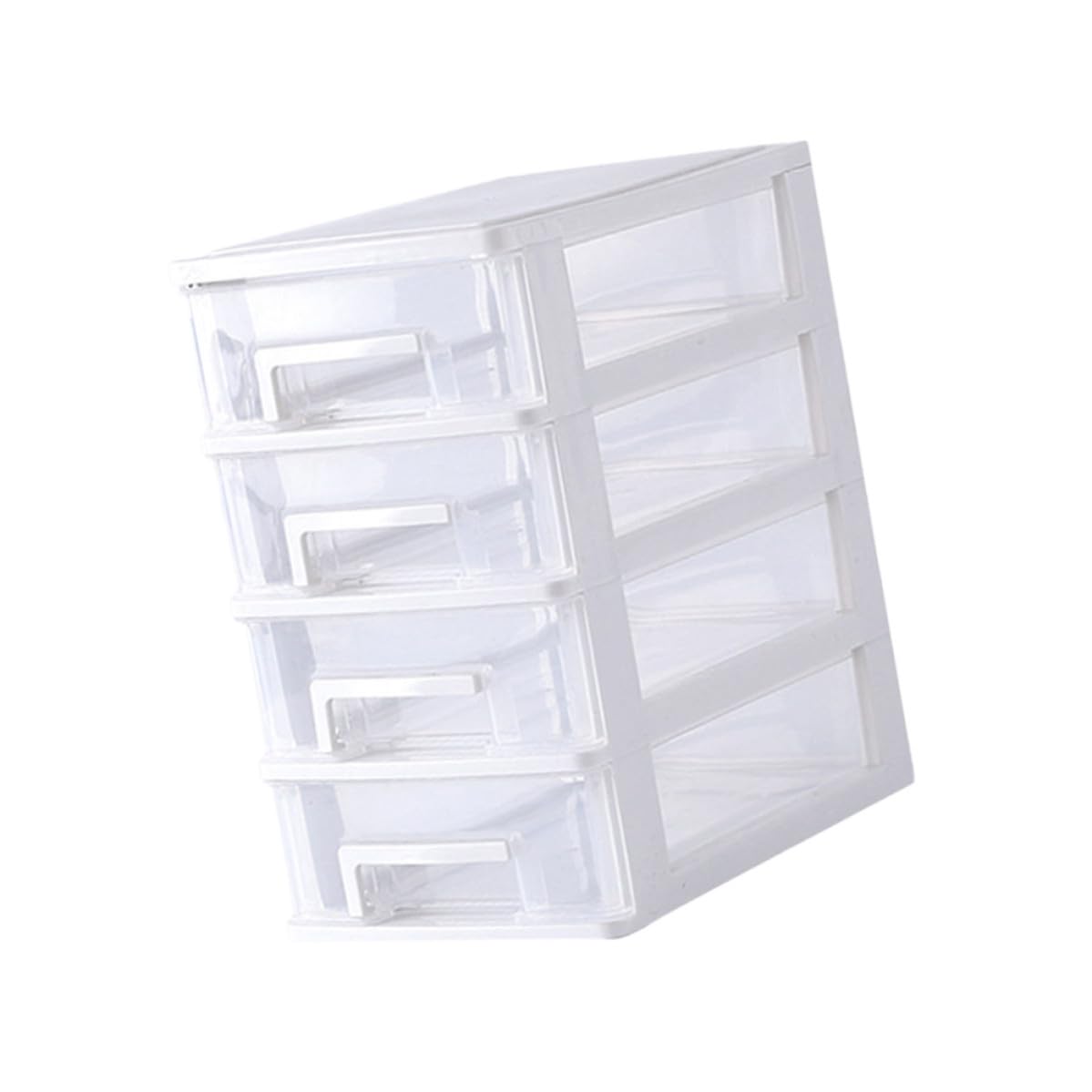 FOMIYES Cassettiera Trasparente Cassetti Estraibili, Organizer Salvaspazio in Plastica Resistente per Ufficio, Casa o Camera da Letto