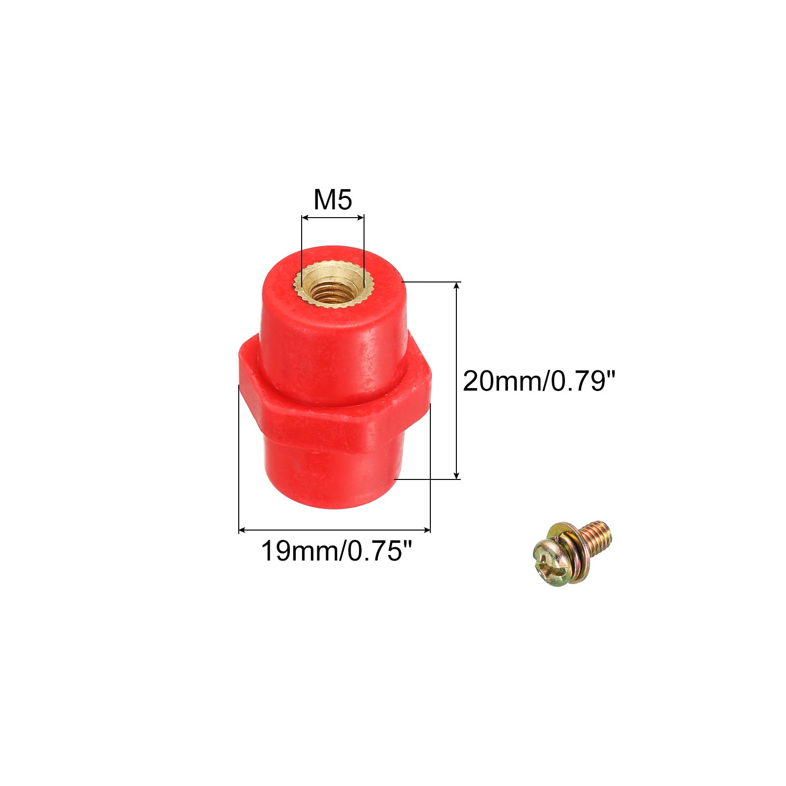 PATIKIL Isolante 8pz SM25 19x25mm Alta Resistenza Poliestere - 3