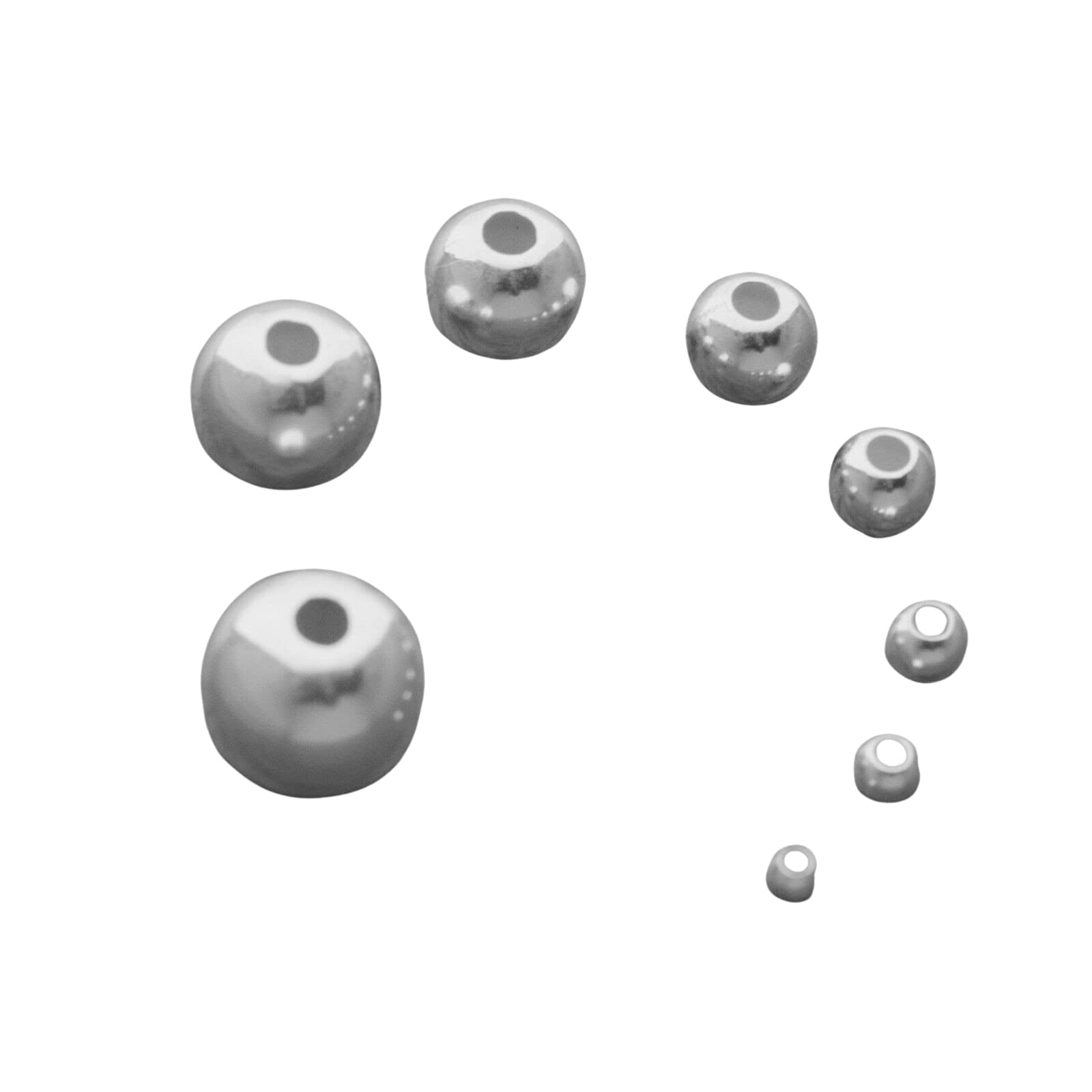 Genuine 925 Sterling Silver Round Spacer Beads 2mm 2.5mm 3mm 4mm 5mm 7mm (130 x 2.0mm (⌀ 0.9mm))