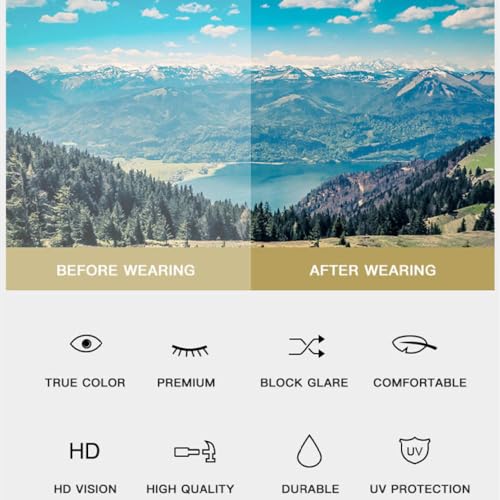Lunettes de soleil sans monture LVTFCO légères pour éliminer la pression du nez