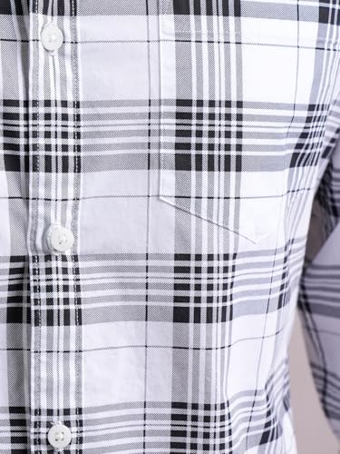 Image of Highlander Men's Slim Fit Shirts | Checked | Long Sleeves | Spread Collar | Casual Shirts | Men Shirts