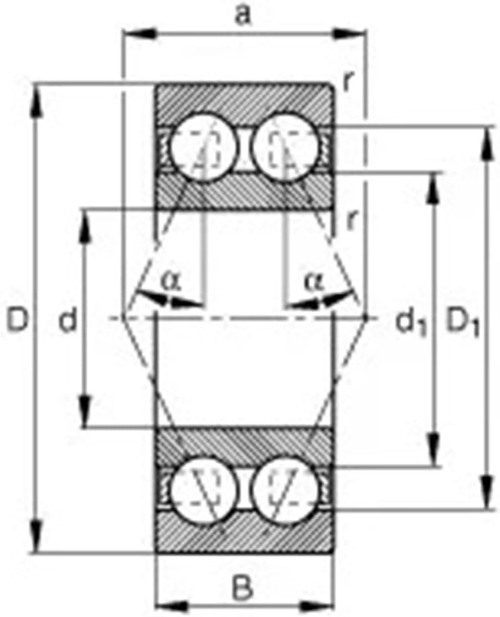 1PCS 3203ATN9 3203 3203A 5203 17x40x17.5 3203-B-TVH 3056203 3203B Angular Contact Ball Bearings