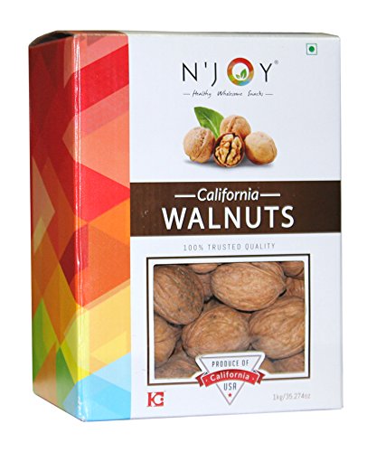 Image of N'Joy Californian Inshell Walnuts 1Kg| Walnuts Dry Fruits|Walnuts|Fresh Walnuts And With Shell For Snacking&Baking