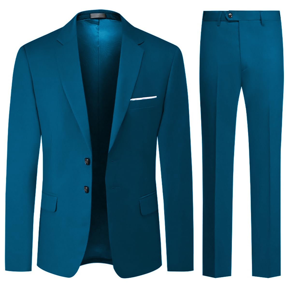 Allthemen Abiti da Uomo 2 Pezzi Abito da Sposa Regular Fit Abito da Lavoro a Due Bottoni Blazer Pantaloni