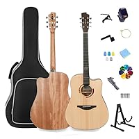 新品！格安！カッタウェイ アコースティックギター 、黒、専用バッグ他セット アコースティック ギター カッタウェイ ブラック」の人気商品