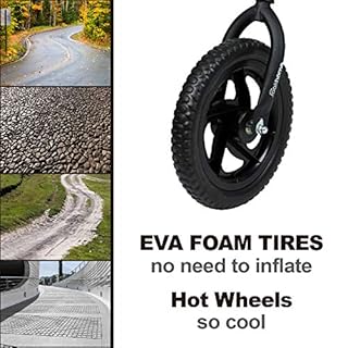 Stream 12" Balance Bike Carbon Steel Frame No Pedal Walking Balance Bike Training Bicycle for Kids and Toddlers 2- to 6 Years Old (black)