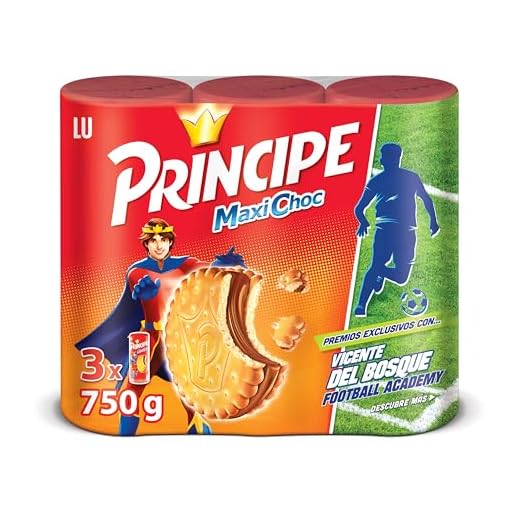 Príncipe Maxi Choc Galletas Sandwich Rellenas de Doble Crema de Chocolate con Leche Formato Familiar 3 x 250g