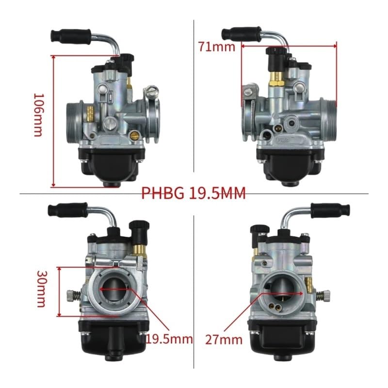 Carburateur moto 19.5mm moteur 2 temps 4 temps scooter cyclomoteur 70cc 90cc