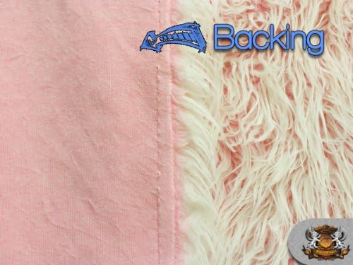 Faux Fur Long Pile ULTRA MONGOLIAN 2 TONE PINK Fabric / 64" W/Sold by the yard