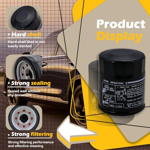 M1-110A Extended Performance Oil Filter Compatible with Nissan Honda Mazda Infiniti Kia Acura Replaces M1-110 (2 pcs)