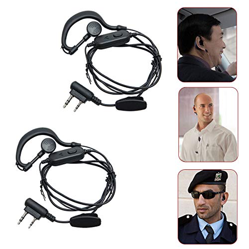 Image of BAOFENG Two Way Radio Earpiece Ham Radio K Port Headset | Walkie Talkie Headphone for UV-5R BF-F8HP PRO 5RM GM21 UV-5G Plus K5PLUS AR-152 UV-32 UV-17R BF-888S GM-15PRO UV-S9 Plus Etc (2Pack)