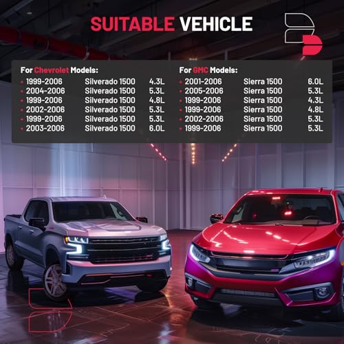 Image of BDFHYK Front and Rear Leveling lift kit Compatible with Chevy Silverado 1500 99-06, Compatible with GMC Sierra 1500 99-06, Iron Billet Strut Spacers Leveling Kit Suspension Leveling Lift Kit