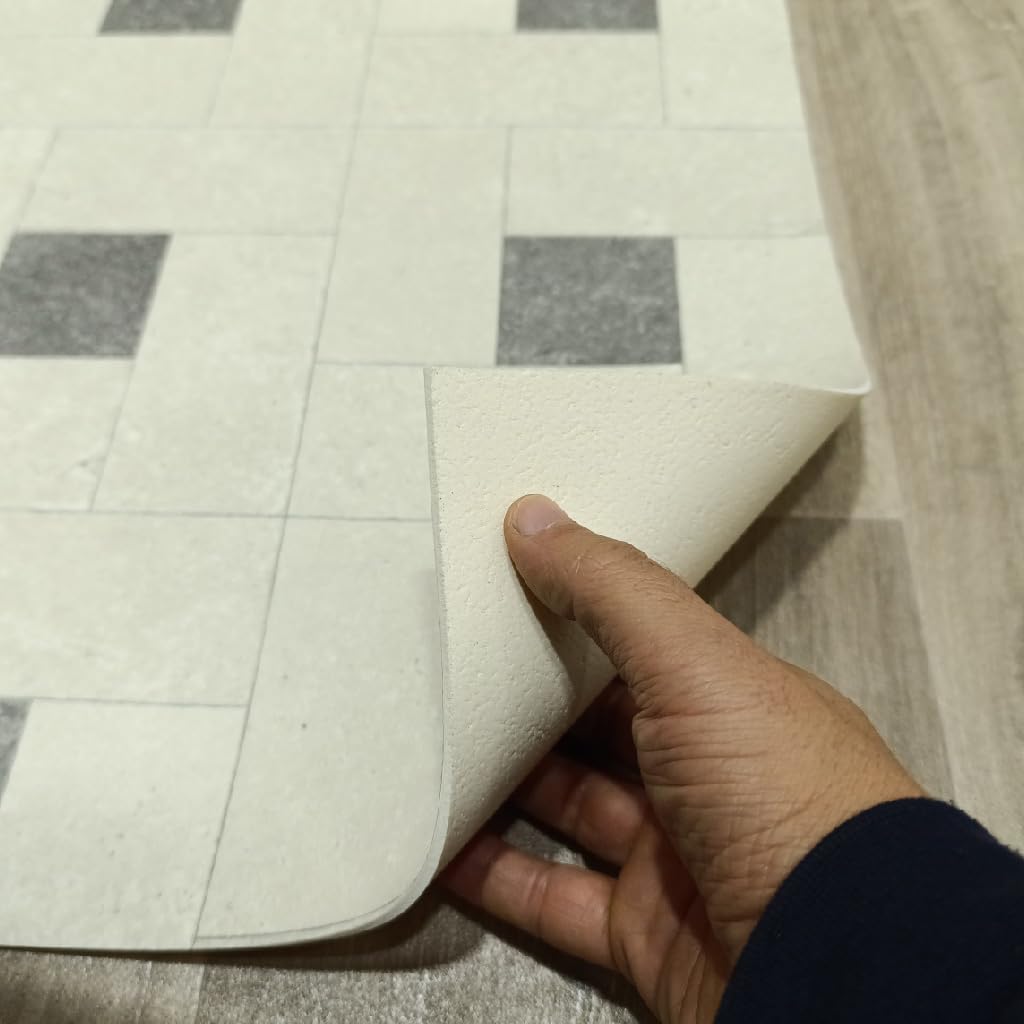 Alfombra de Vinilo: Diseño Geométrico Moderno, Resistente, Antideslizante, Cocinas, Pasillos con Estilo - Venecia 80x220 cm