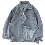 Design classique : veste en jean intemporelle avec une finition délavée, un col traditionnel et une fermeture boutonnée sur le devant pour un style polyvalent.