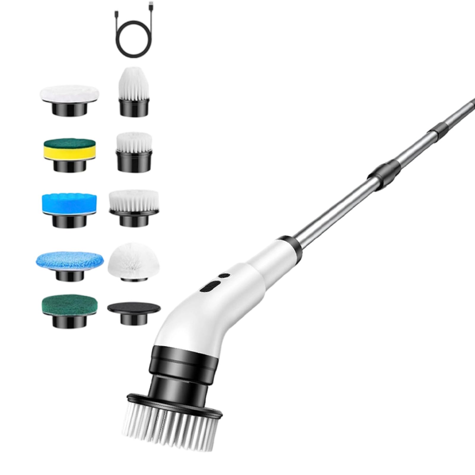 Pangboer A Shower Grout Scrub Brush, Cordless Rechargeable Electric Scourer With Long Handle For Kitchen Sink Upkeep Tasks Electric Scrubber Power Brush