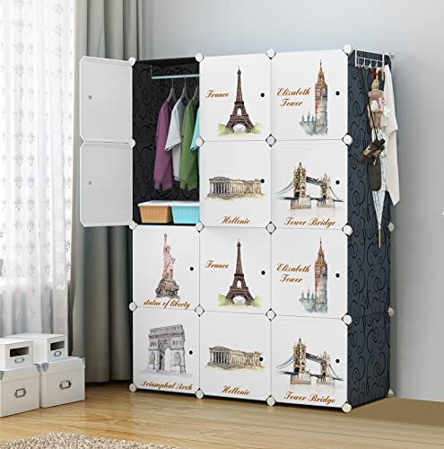 Keshav International 12 Door Plastic Sheet Wardrobe Storage Rack Closest Organizer for Clothes Kids Living Room Bedroom Small Accessories Keshav International 12 Door Plastic Sheet Wardrobe Storage Rack Closest Organizer for Clothes Kids Living Room Bedroom Small Accessories