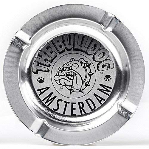 The Bulldog Amsterdam Cenicero de Acero Inoxidable, Plata, 9,80 x 9,80 x 3,5 cm Cover