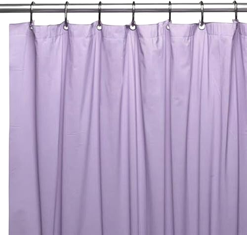Dependable Industries inc. Essentials Forro de cortina de ducha magnetizada para baño con ojales de metal impermeable (lila)