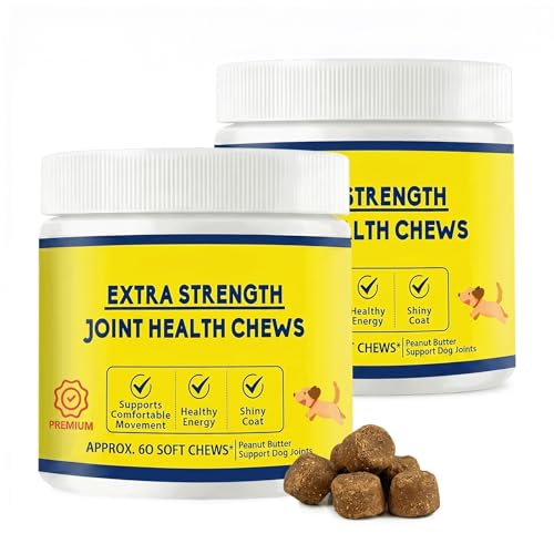 ETUIH Extra Strength Joint Health Chews Joint Health Chews with Natural Eggshell Membrane Comprehensive Joint Care 60 Soft Chews (2pcs)