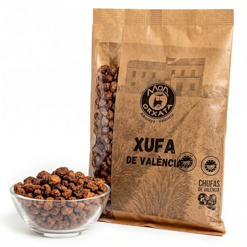 Chufa Tradicional De Valencia 1KG - Món Orxata Con Denominación De Origen Certificada, Secado Natural En Huerta De Alboraya, Ideal Para Elaborar Horchata Sin Azúcar, Producto 100% Natural