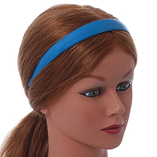 Teal Blue Polished Acrylic Alice/Hair Band/HeadBand - Image 2