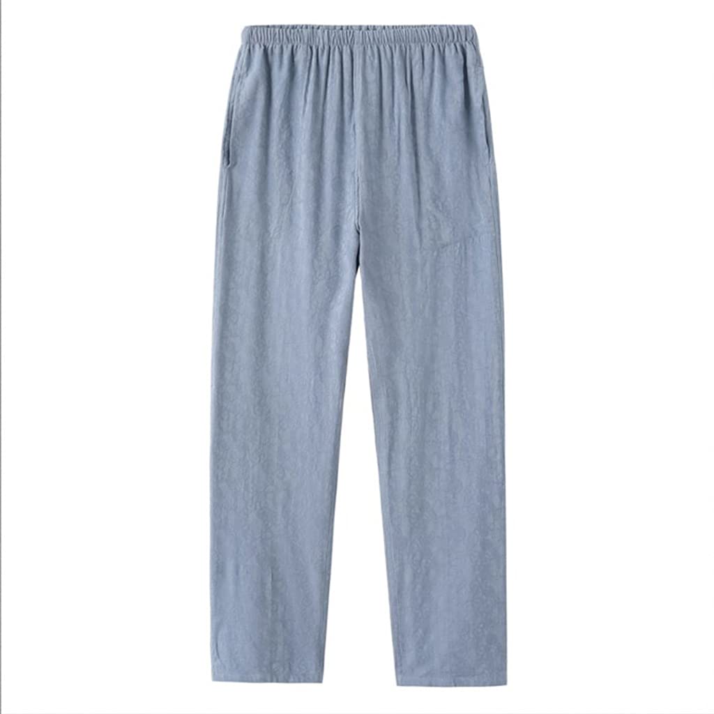 ZHOUXIAO Jacquard Kung Fu Suita Tai Chi Uniform in Cotone Lino di Cotone Cinese Arte Marziale Ala Chun Vestiti Zen Meditazione Anziano Uomo Tang Vestiti, Maniche Corte e Pant