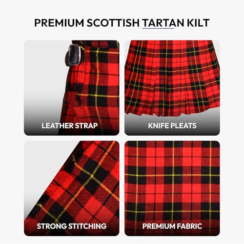 Image of Authentic Scottish Men's Tartan Kilts - Highland Light Weight Value Kilt | Embrace Your Heritage with Comfort