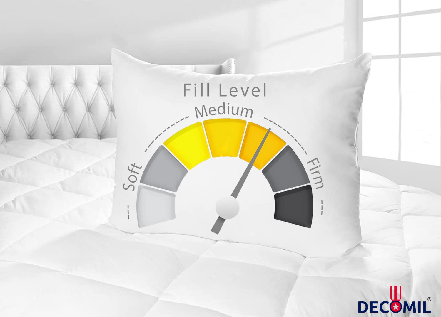 Amazon｜decomil- Luxury Sleeping枕、% 100コットン、3標準サイズ