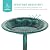 Best Choice Products 28in Pedestal Bird Bath, Vintage Outdoor Resin Accent Decoration w/Fleur-de-Lis Accents - Green