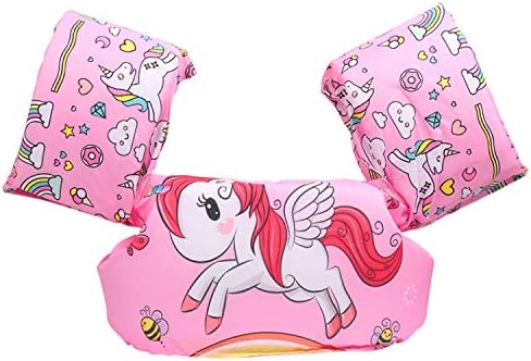 Jellydog Toy Swim Vests, Unicorn Baby Floats for Pool,Kids Life Jacket from 30 to 50lbs, Learn-to-Swim Vest with Arm Wings for Girls