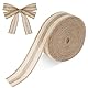 Jute Ribbon 2.5cm X 10m Vintage Geschenkband Burlap Band Vintage Sackleinenband Burlap Ribbon Deko Juteband Natür Vintage Juteband für Kranz Girlande Basteln Baumdeko für Draußen Hochzeitsdeko