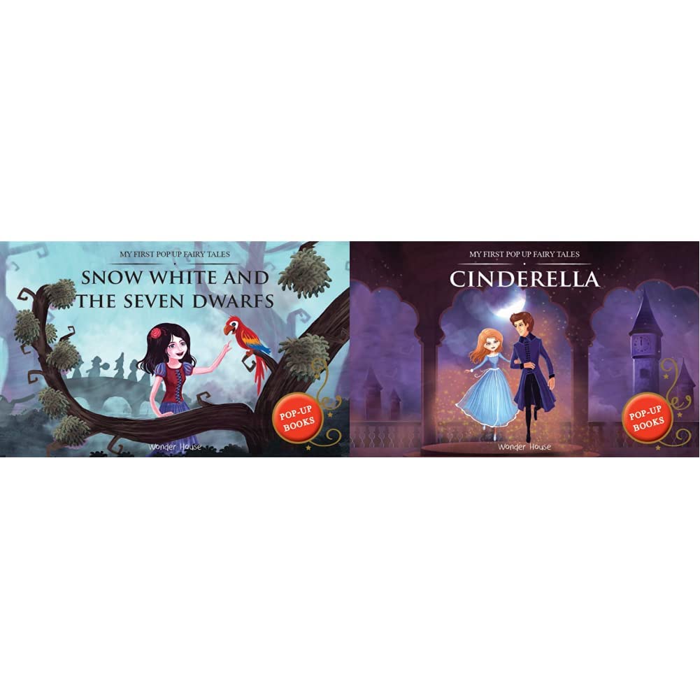 My First Pop Up Fairy Tales - Snow White and the Seven Dwarfs: Pop Up Books for Children+My First Pop Up Fairy Tales - Cinderella: Pop Up Books for Children(Set of 2 Books)
