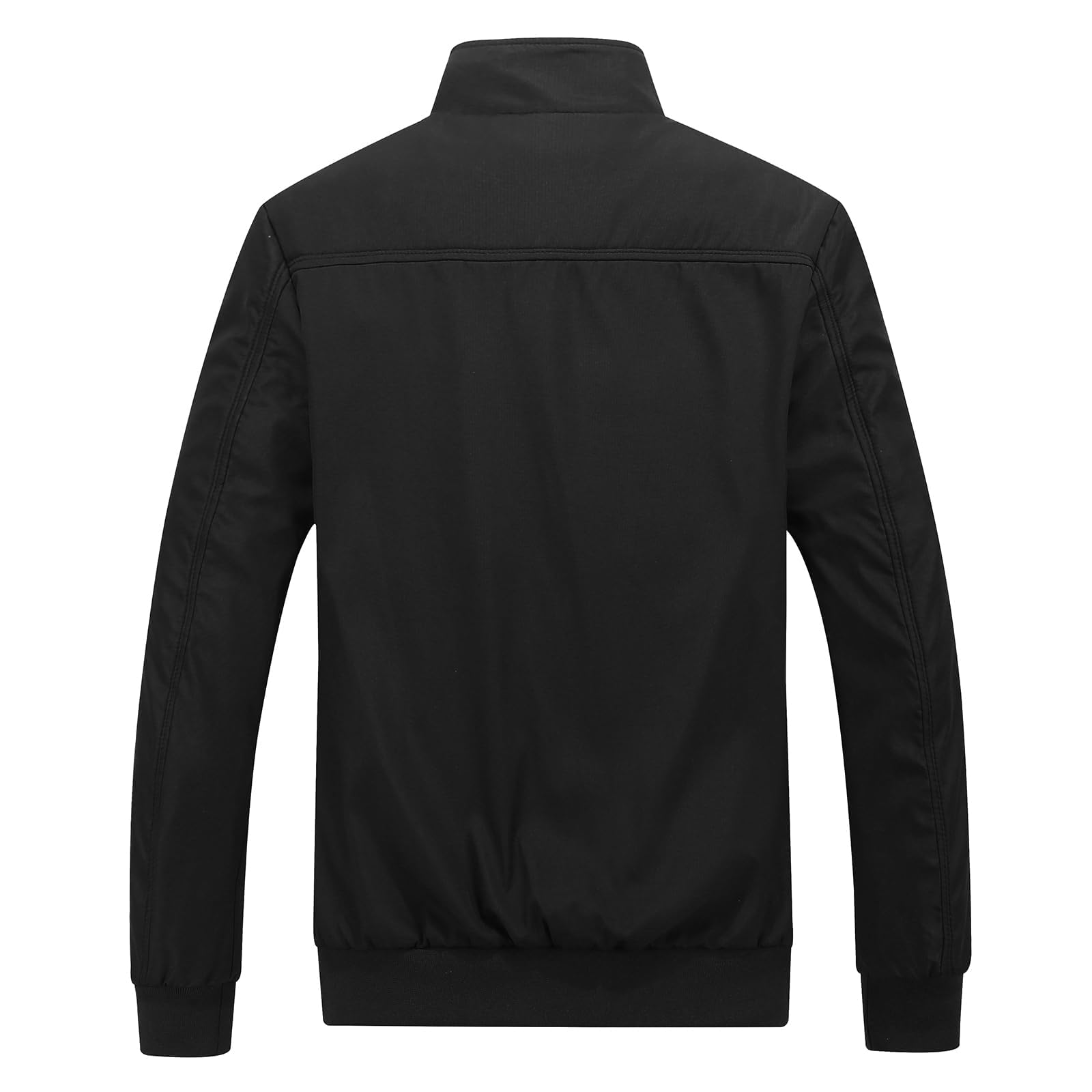 KUDORO Herren Leichte Jacke Langarm Übergangsjacke Bomberjacke Sportjacke mit Reißverschluss Windbreaker für Herren mit klassischem Stehkragen