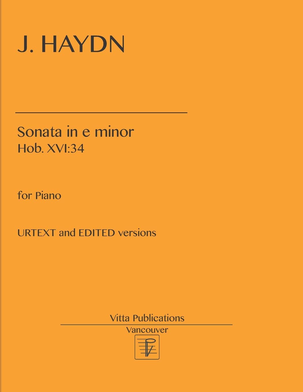 J. Haydn. Sonata in e minor, Hob. XVI: 34: Urtext and Edited versions