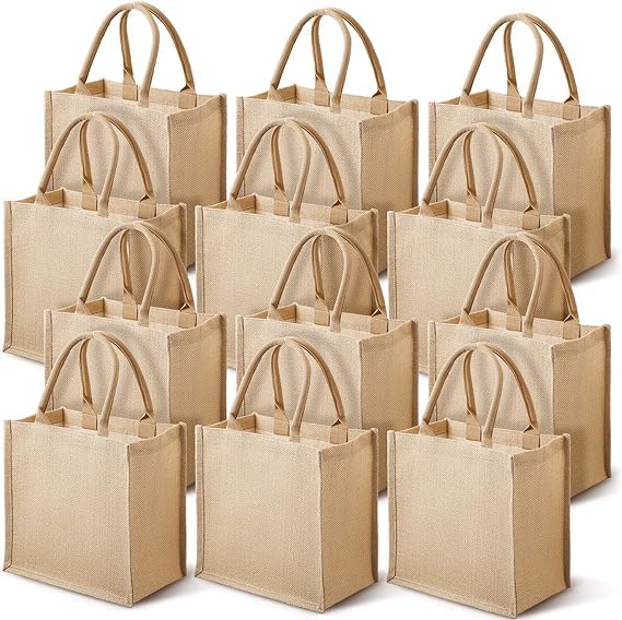 Handmakers Pack of 10 Natural Jute Gift Bags for Room Hampers 12X12X5 inch (B0D5885G77) Amazon Price History, Amazon Price Tracker