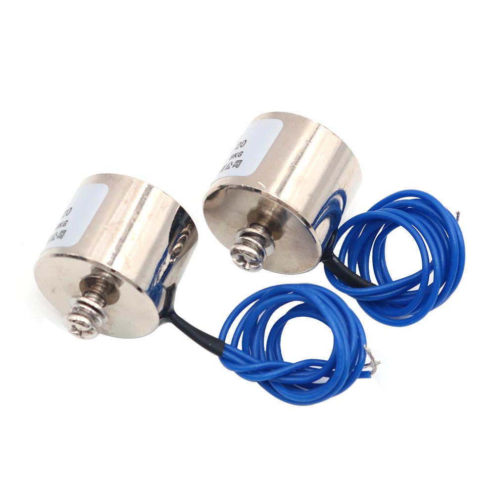 Namvo Lot de 2 électro-aimants KK-P25/20, 8 kg, CC 12 V