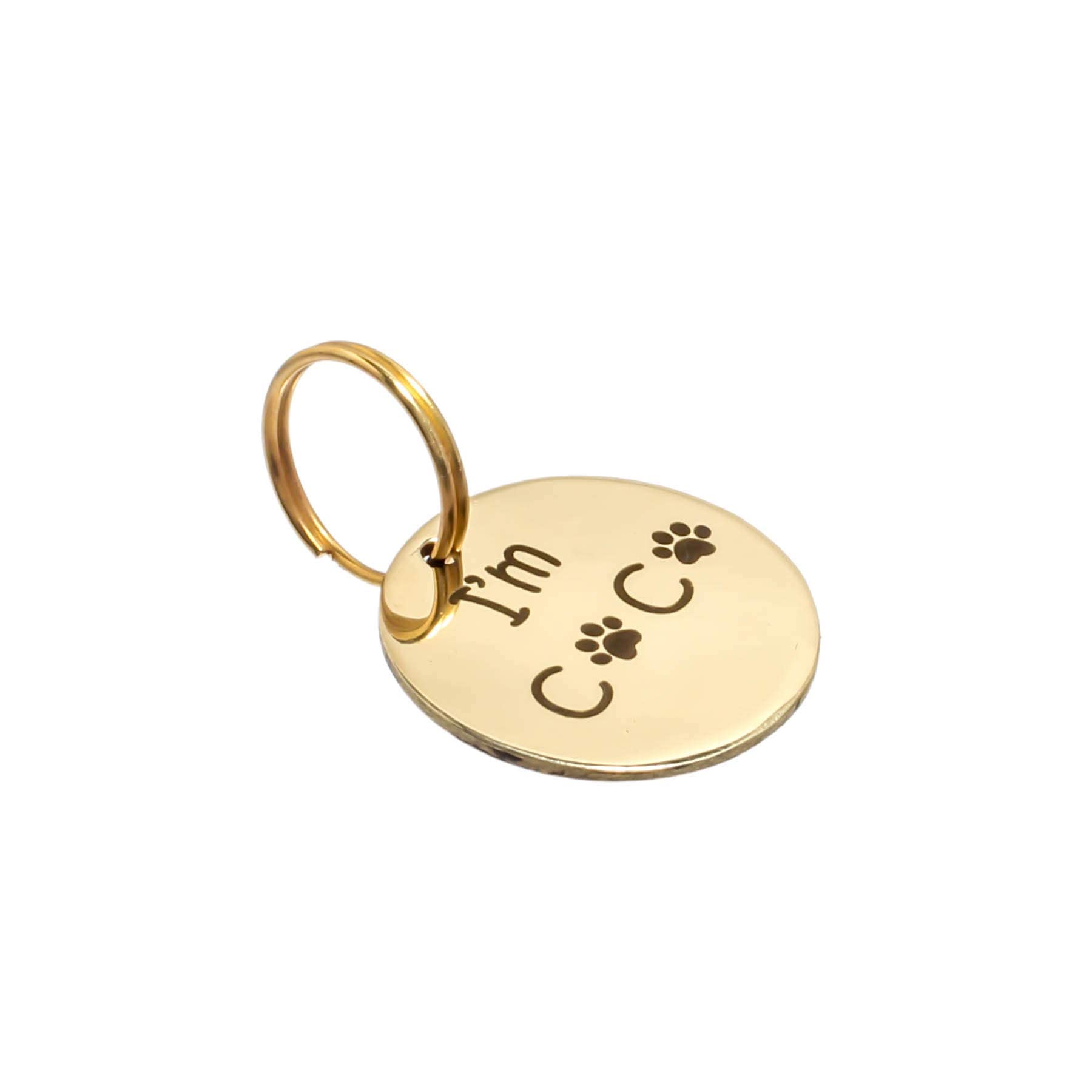 PETSAVIOUR Dog Tag ID Customized for Dog, Cat Tag Brass (Round, 35mm) (B08JCMDYJJ) Amazon Price History, Amazon Price Tracker